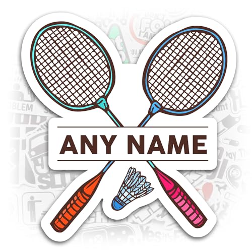 Personalized Custom Name Badminton Sticker Team Name Customized Player Lover Sport 04