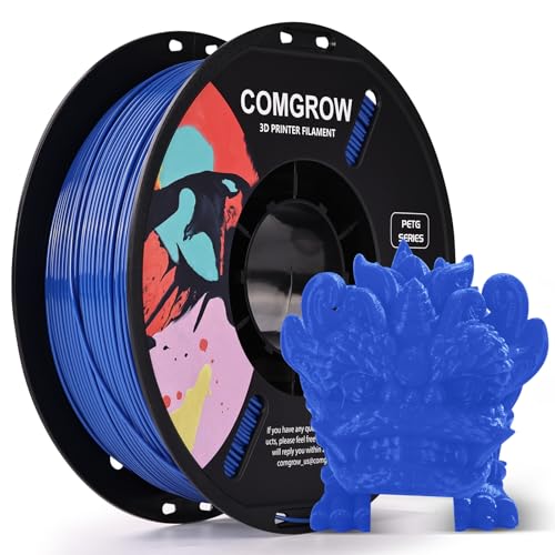 Image of Comgrow PETG 3D Printer Filament 1.75mm, High Precision and Tough 3D Printer Filament (2LBS), Dimensional Accuracy + /- 0.02 mm, Fit Most 3D Printers Dark Blue