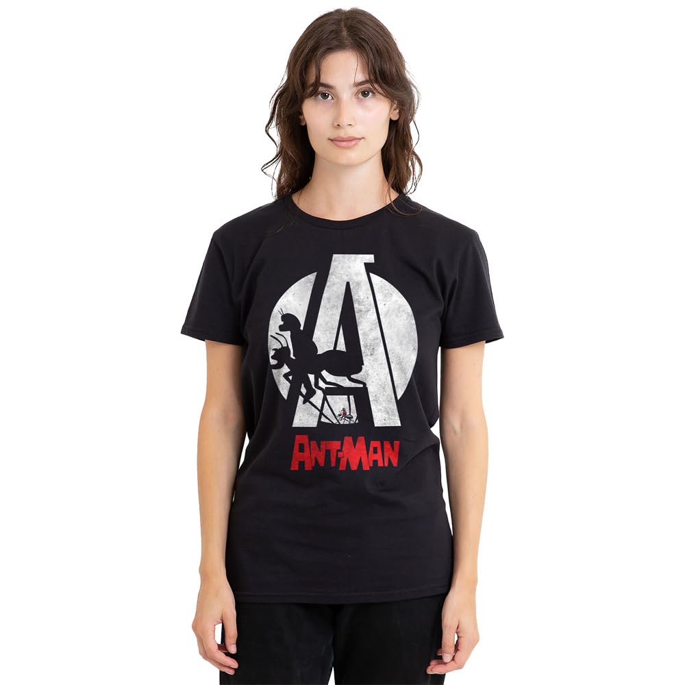 Marvel Womens Antman Spotlight Ant Ladies Shirt, Black, Black, XXL UK