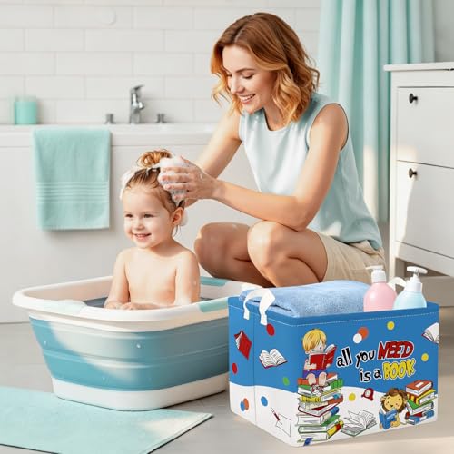 Image of Clastyle Large Reading Corner School Classroom Book Basket Toy Nursery Bin
