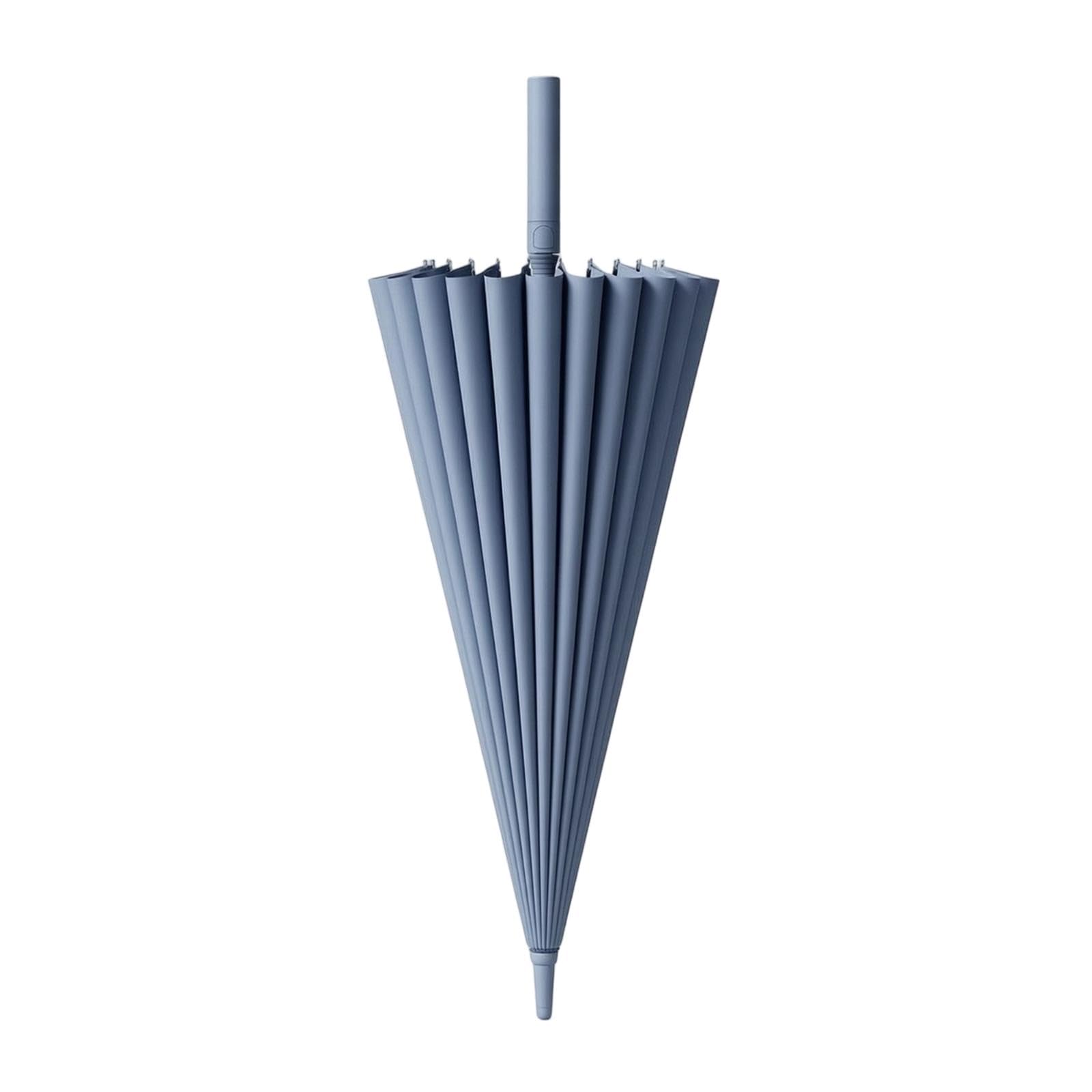 Automatic Umbrella with Cover Windproof 24-Rib Umbrella Heavy Duty for Commuters, Business Professionals, Daily Commute, Travel Haze Blue 24 Ribs-image-27