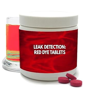 Red Dye Tabs Water Tracer Fluorescent Visual Tracing Dye Tablets 200 Leak Detection