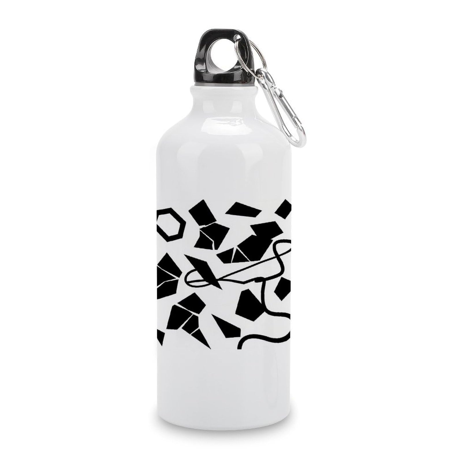 Fekiloot Style Geometry Aluminum Water Bottle Travel Tumbler Reusable Lightweight Outdoor Sports Water Bottles For Gym Sports Camping Hiking Fishing600ml