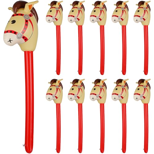 Abaodam 12 Piezas Accesorios De Palos Inflables Caballos De Palo Caballo De Juguete Favores De Fiesta De Unicornio Disfraz De Caballo Inflable Disfraz Inflable De Polivinilo