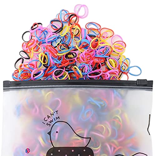 ILamourCar 250 Pièces Mini Élastiques Cheveux Caoutchouc, Mini Bandes de Caoutchouc Élastique, Petit Elastique Cheveux, Elastique à Cheveux, Elastiques Caoutchouc Bandeaux, Couleur Noir Cover