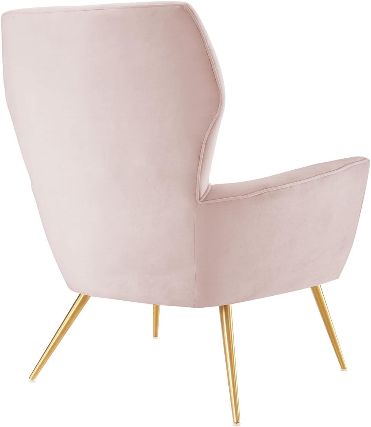 Modway Renata Modern Tufted Performance Velvet Armchair in Pink/Gold