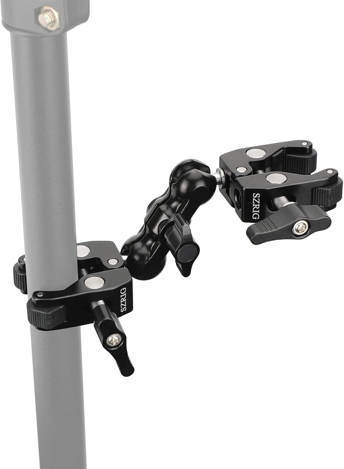 Crab Clamp Articulating Magic Arm with 1/4"-20 Mini Ball Head for Camera Accessories