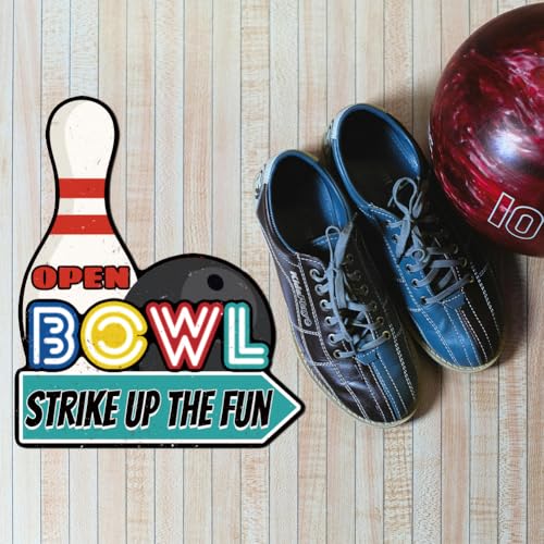 Plaque en métal bowling WADORN de 28x33,3 cm rétro pour déco murale - 8