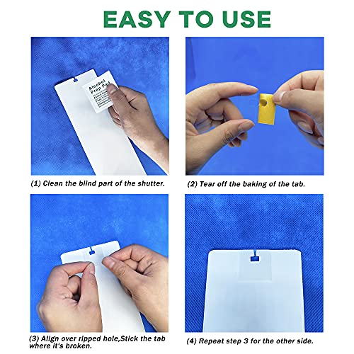 (36 Sets / 72 Pcs) Clear Vertical Blind Repair Tabs,Transparent Vane Savers Blind Repair Clips,Window Blinds Replacement Slats For Fixing Vertical Window Shades Slats #TOP5