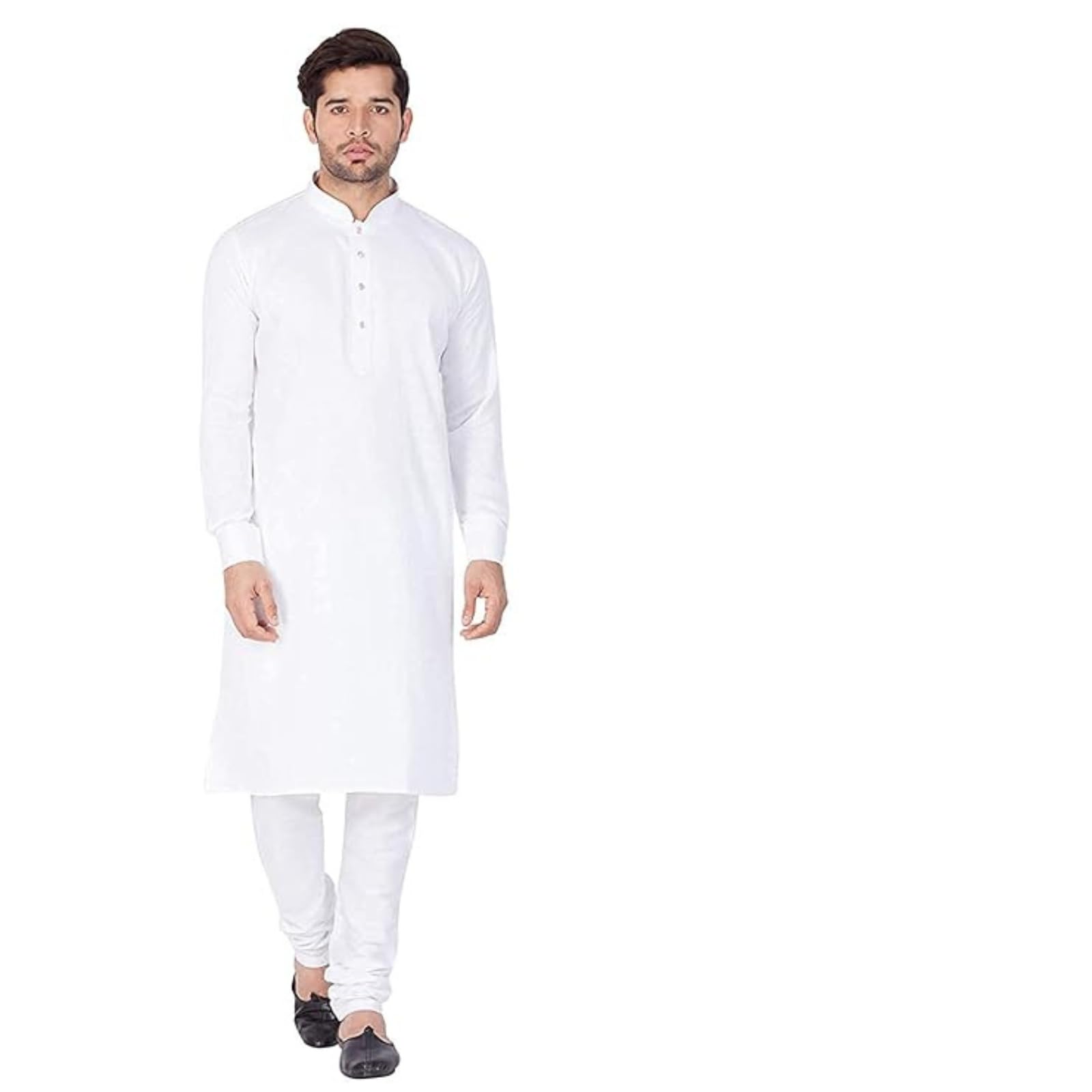 amzira Men's Ethnic Wear Solid Straight Kurta Pyjama Set Cotton-picture-26