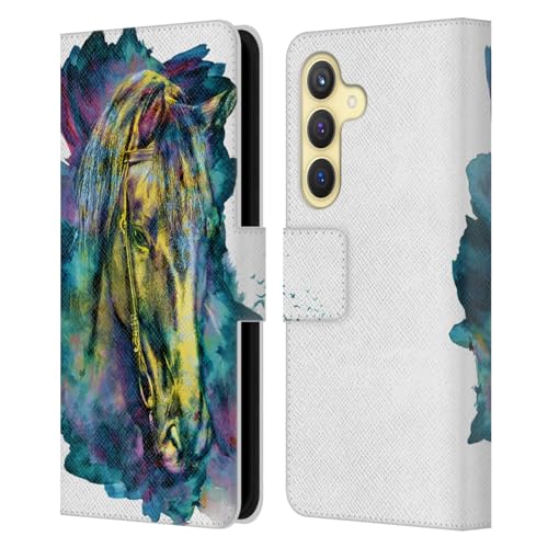 Funda de cuero tipo libro Riza Peker Caballo para Samsung Galaxy S24 5G