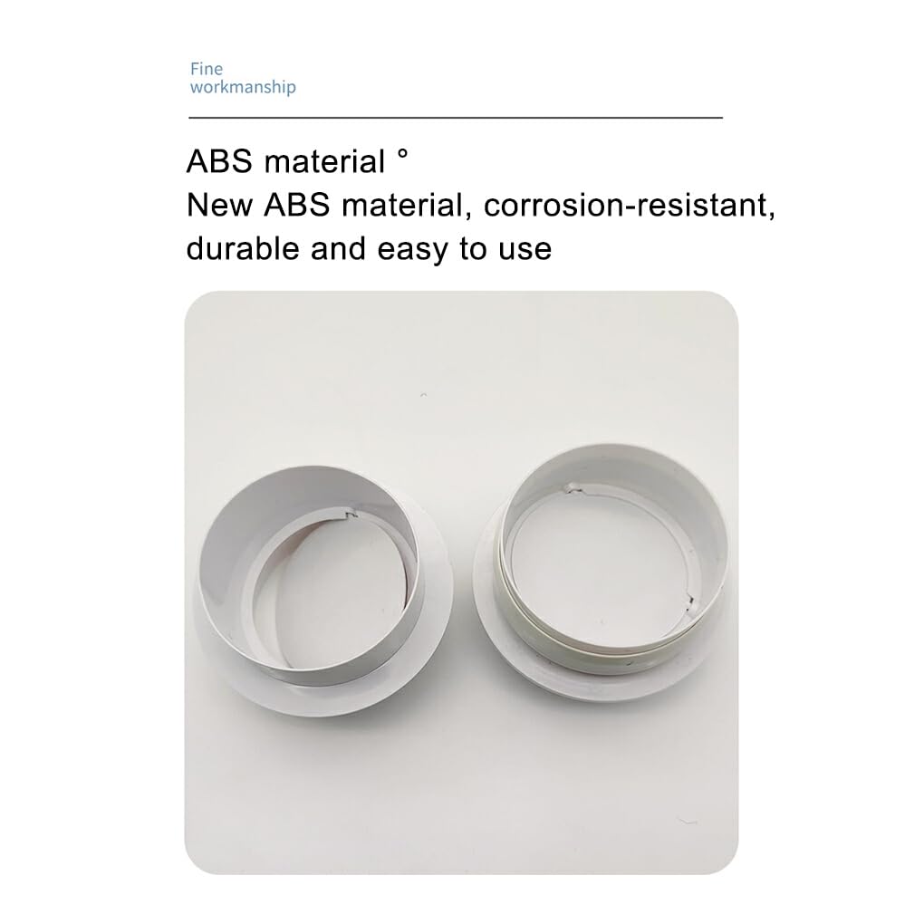 Maskred Blanc Large Application Tuyau Clapet Anti-Retour Robuste Et Durable Pour Divers Besoins De Ventilation 80mm Clapet Anti-Retour 1Set