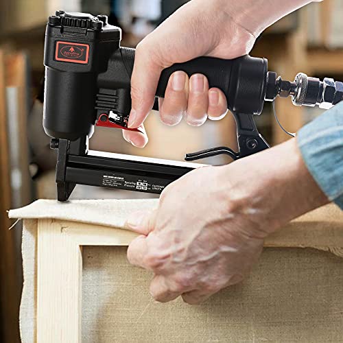 Image of AEROPRO Tools T50J 20 Gauge Wide Crown Air Stapler Pneumatic Staple Gun, 1 /4-Inch to 9 /16-Inch Upholstery Stapler for Upholstering, Woodworking and DIY Projects