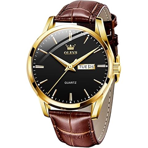 Montre OLEVS en Cuir Brun Cover