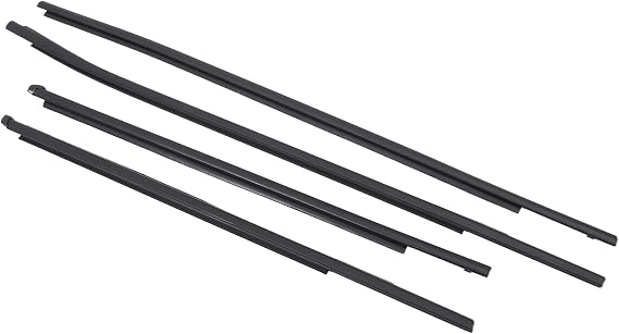 Car Outer Door Windows Weatherstrip Glass Seal Belt Rubber Moulding Strips Compatible for Toyota Hilux 2016 2017 2018 2019 2020 Waterproof Pressure Sealing Strip 68160-0K010