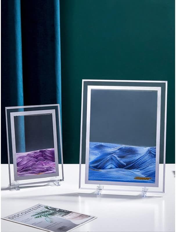 Miniatura 5 de LV CLAN Decoración artística de arena en movimiento, cada tapa crea un nuevo mundo, mano de Dios. (Morado 7 pulgadas)