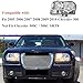 ISHARINGAUTOPARTS Headlights Assembly Compatible with 2005 2006 2007 2008 2009 2010 Chrysler 300 Halogen Headlamp,Not Fit 300C/ 300C SRT8, Chrome Housing