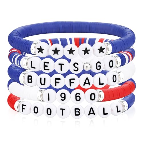 imani Gift for Football Fans Go Bills Bracelet Buffalo Inspired Mafia Gameday Cheerleader Party Decor Outfits