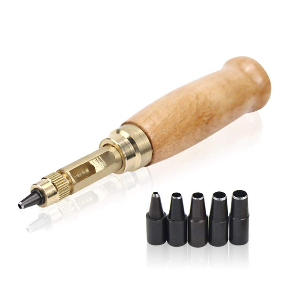 6 sztuk/zestaw automatyczne paski 1.5-4mm dziurkacz wymienny długi wyciszony obrotowy dziurkacze dziurkacze narzędzia kaletnicze, A