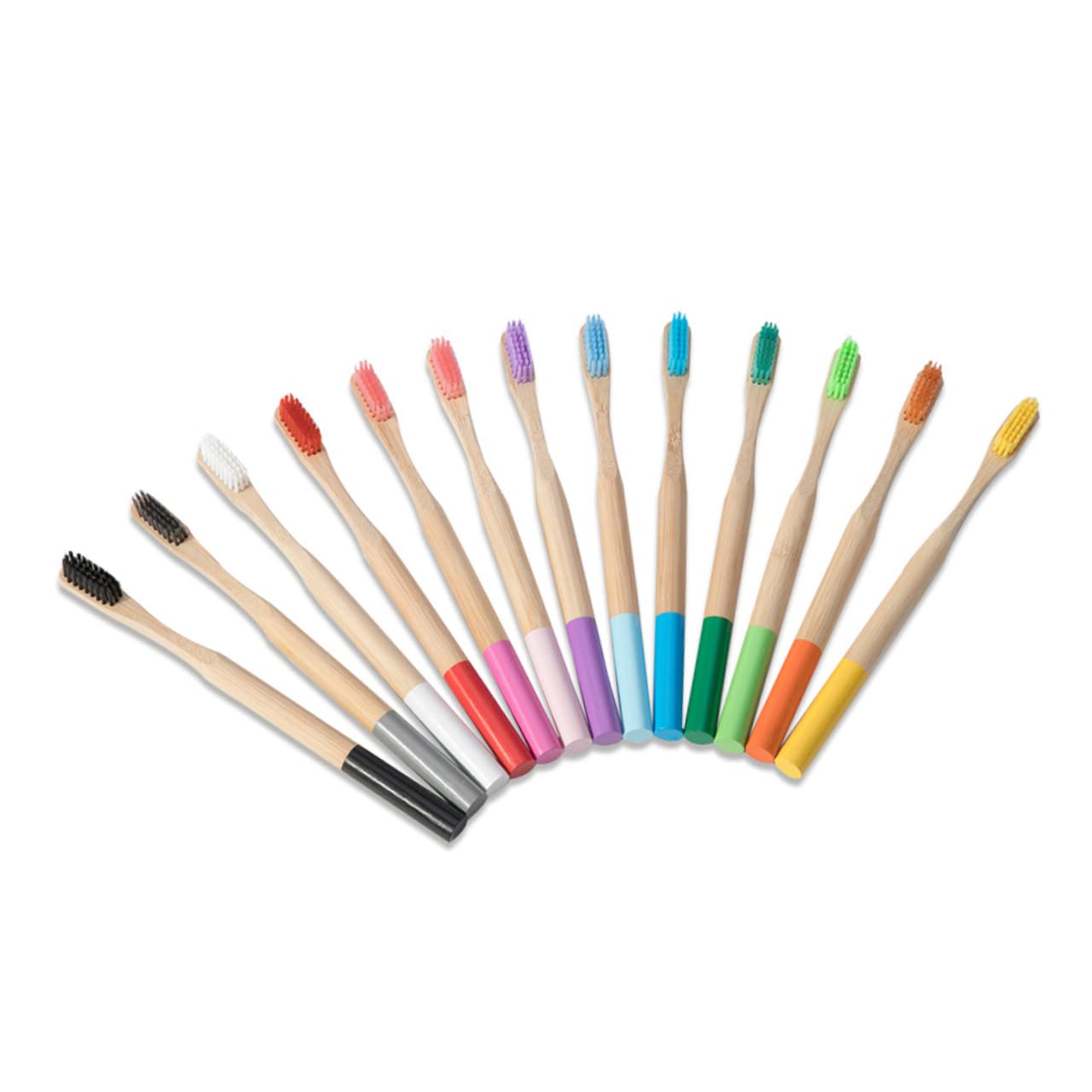 FRCOLOR 3 Set Spazzolino Viaggio Adulti Sensibile Eco Chiave Dente Adulto Ultra Morbido Scovolini Per Denti Spazzolini Denti Scovolini Dentali Bambù Arancia 4 Pezzi*3