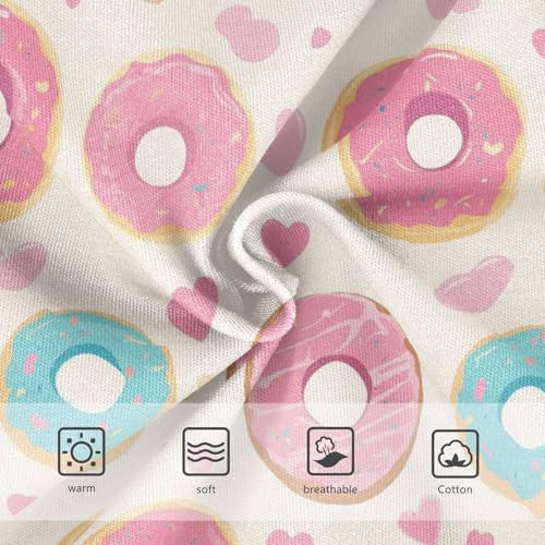 Wusikd Doughnuts Colors Girls' Underwear Cotton Love Hearts Girls Briefs Soft Toddler Underwear 2T3