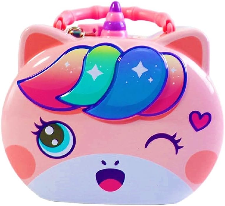 FunBlast Piggy Bank for Kids – Unicorn Themed Money Saving Tin Coin Bank with Lock and Key – Birthday Return for Boys & Girls, Money Bank, Coin Boxes for Kid, Metal Coin Boxes (Unicorn Coin Box)