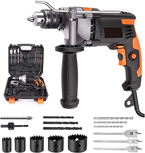 Taladro-Percutor-850W-3000RPM-Taladro-Electrico-con-Varios-Accesorios-y-Maletin-Portatil-Martillo-Taladro-2-Funciones-en-1-360-Empunadura-Giratoria-de-Metal