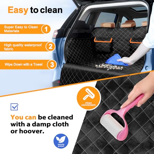 DATEFUN Kofferraumschutz Hund mit Seitenschutz und Ladekantenschutz - Universale Hundedecke Kofferraum - Wasserdicht & Kratzfest Hundedecke Auto Kofferraum Schutzmatte für SUV, Van und Kombi