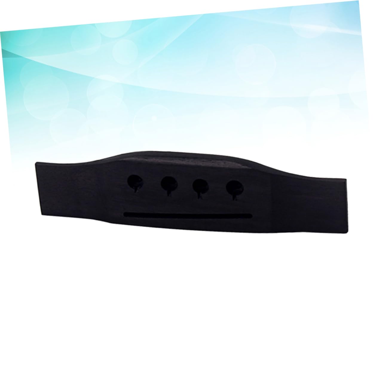 ibasenice Guitar Bass Bridge Saddles Ebony Wooden 4 String Bridge Replacement Parts Go306