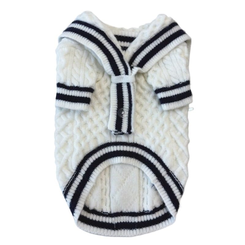 Suéteres for Mascotas, Estilo Academia de liderazgo, Color Azul Marino, Ideales for otoño e Invierno. Ropa cálida for Perros pequeños y medianos.(Bianco,XXL)