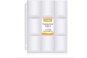 Secure and Ample Baseball Card Storage: 3-Ring Binder Compatible Card Sleeves