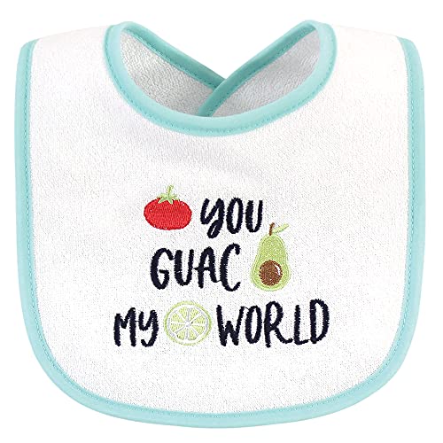 Image of Hudson Baby Unisex Baby Cotton Terry Drooler Bibs with Fiber Filling, Food Neutral, One Size