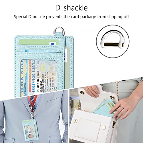 FurArt Slim Minimalist Wallet, Front Pocket Wallets, RFID Blocking, Credit Card Holder for Men & Women-Light Blue4