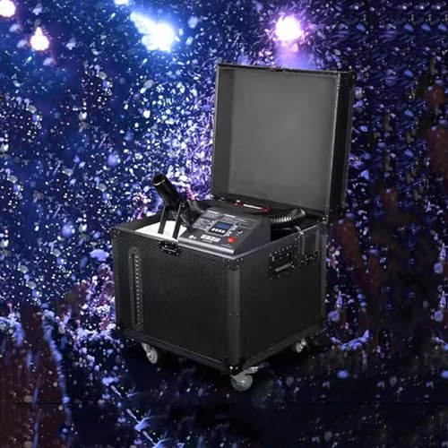 Máquina de nieve profesional de 1500 W, generador de copos de nieve con pantalla LCD, control remoto y DMX512
