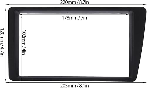 Miniatura 3 de Kit de tablero de radio doble DIN, 2DIN Radio estéreo Fascia Dash Frame Trim Reemplazo para LHD 2001-2005