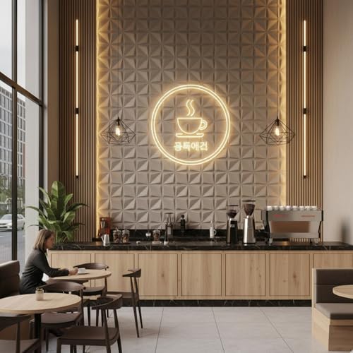 Image of Kayra Decor Wall Panels for Bedroom PVC Bloom Design, Mega Graige Color 19.7 inch x 19.7 inch (Pack of 18) - Covers 48.51 Sq. Ft.