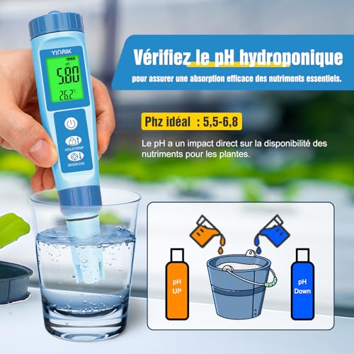 Testeur pH EC hydroponie de précision pour un contrôle optimal - 3