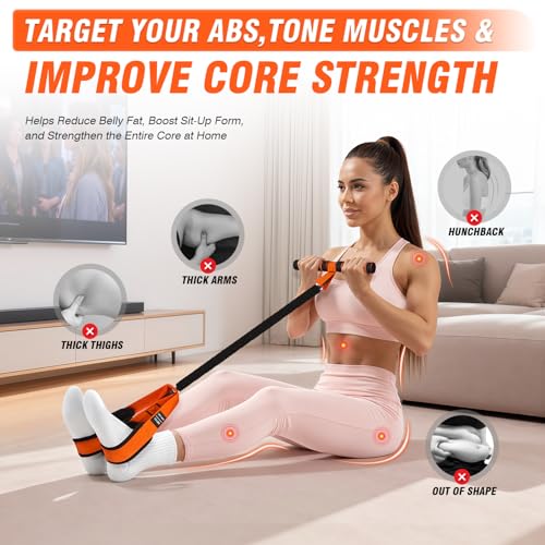 Image of Pedal Resistance Bands with Handles, Upgrade Women Exercise Bands for Full Body Training, Core, ABS, Legs, Glutes, Arms, Pilates, Physical Therapy, Strength, Sit Up Equipment for Home Workout