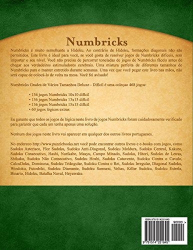 Numbricks Grades de Vários Tamanhos Deluxe - Difícil - Volume 7 - 468 Jogos