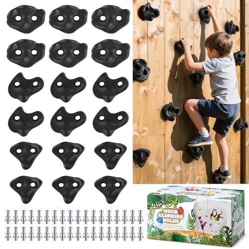 18PCS Kids & Adult Climbing Holds with Hardware