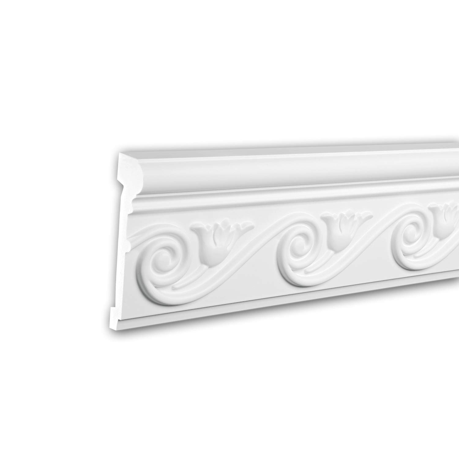 Profhome moldura para pared 151350 de espuma rígida pretratada en formato de 200x3,6x13,9 cm