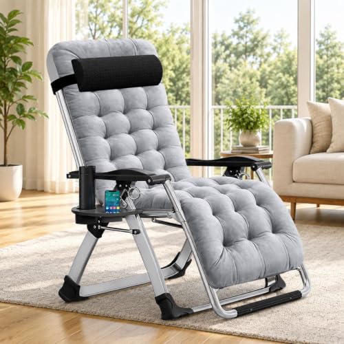 Image of DoCred Comfy Folding Recliner Chair -Bedroom Living Room Chairs