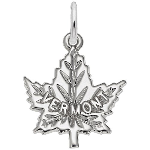 Vermont Maple Leaf Charm In Sterling Silver, Charms for Bracelets