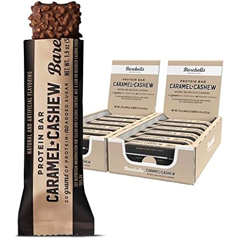 Barebells Protein Bars Caramel Cashew - 12 Count, Pack of 2 - Protein Snacks with 20g of High Protein - Chocolate Protein Bar with 1g of Total Sugars - Perfect on The Go Protein Snack & Breakfast Bars Cover