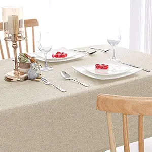 Brandomm Heat Resistant Jute Table Cover - Ideal for Kitchen & Dining Table 50 x 110 inches (Lite Linen, Pack-1)