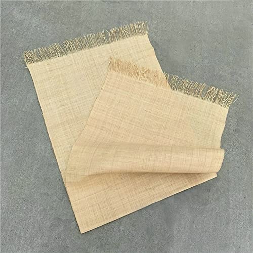 Alfombra de rafia natural hecha a mano con cuerda de ratán para muebles del hogar, sillas, decoración de mesa como ratán (60 cm x 160 cm)
