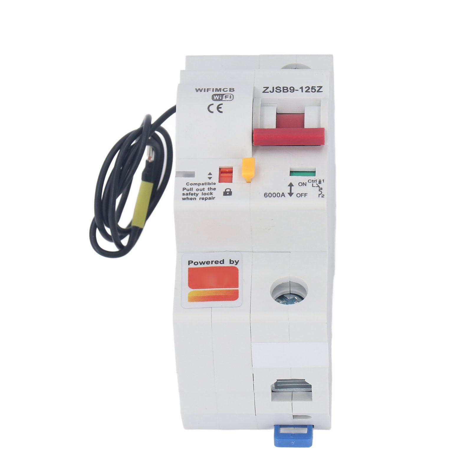 Miniaturowy inteligentny wyłącznik automatyczny 1P 80A AC 110-130 V - Przełącznik zdalnego sterowania Wi-Fi i Bluetooth kompatybilny z Tuya - Napięcie wytrzymywane impulsem 6 kV