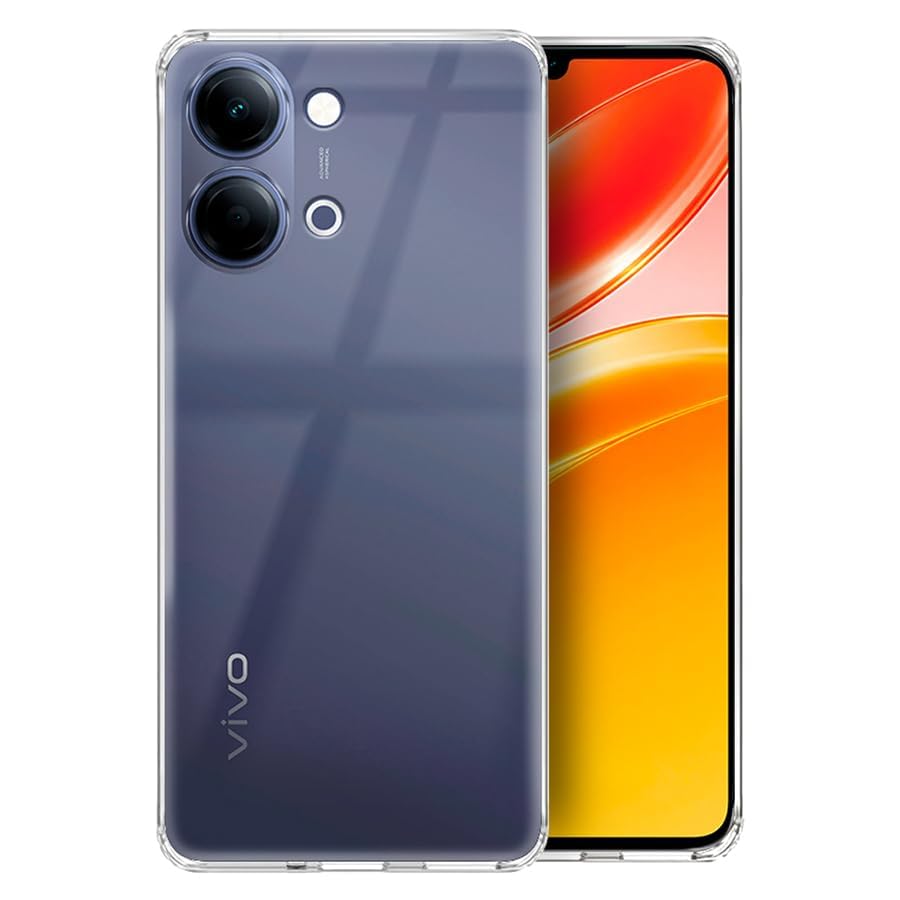 Image of Sars Soft Silicon Protective Flixible TPU Back Case Cover for vivo Y11 5G - Transparent