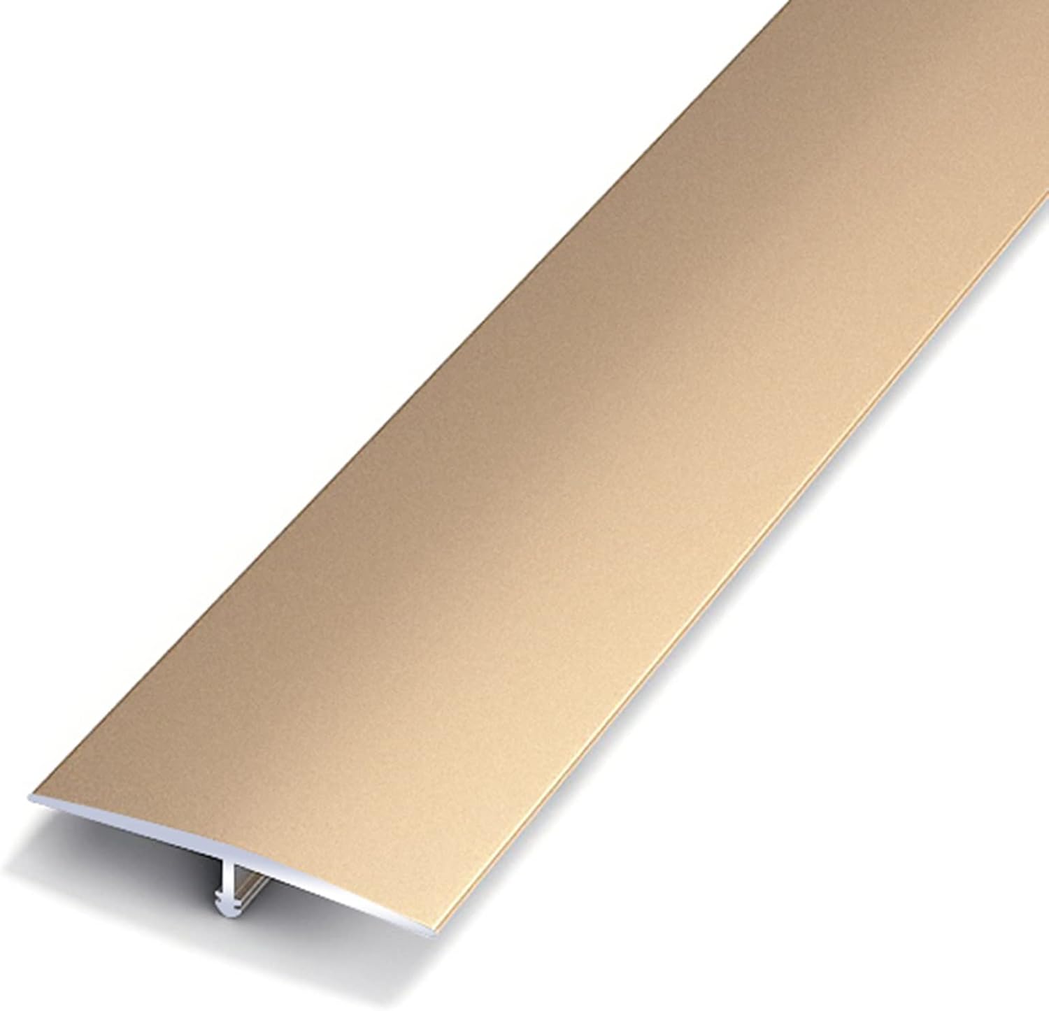 REMYS Doorway Uneven Floor Transition Strip, Carpet to Wood/Tile Edging Trim Strip, Multiple Colors Threshold Bar Capping Strips, Suitable for Transitions with A Height Less Than 2mm (Color : Gold)