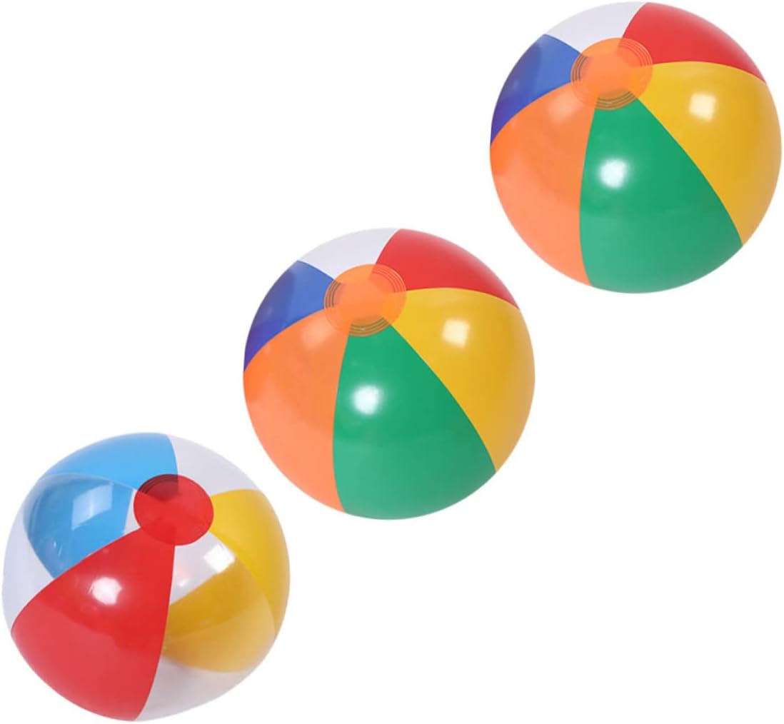 Toyvian 3 Uds para Juguetes De Natación Color Azar Playa Juego De Agua Equipo De Entrenamiento Colorido PVC Verano Piscina Juguete Deportes Cm Niño Interactivo Pelota De Voleibol